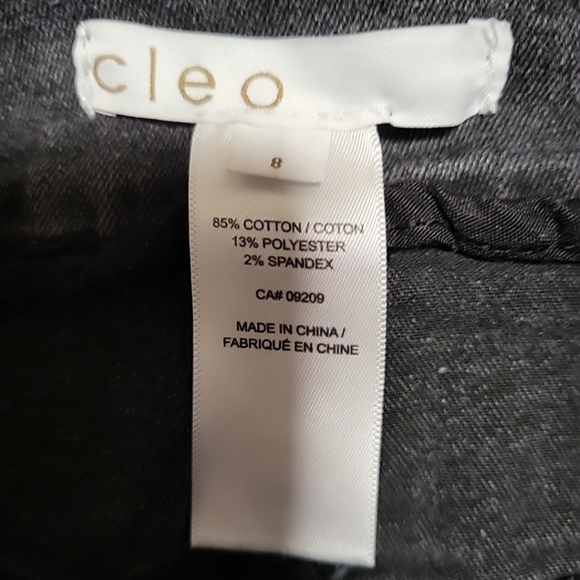 Cleo Women's Jeans Size 8 Pull-On Dark Wash Rough Cut Cuffs Ankle Glazers - Picture 7 of 13